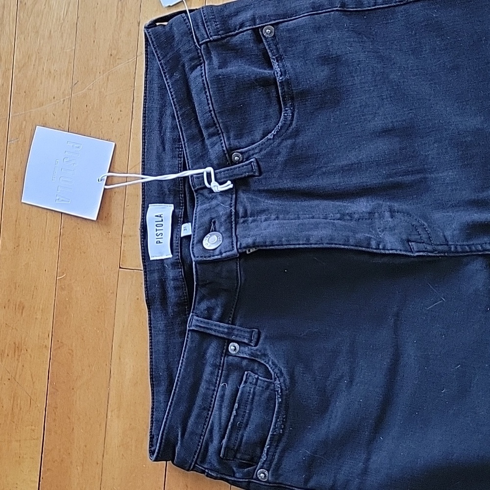 Pistola Midnight Black High Rise Skinny Stretch Jeans Indie Grunge NWT Sz 31 - Picture 4 of 9